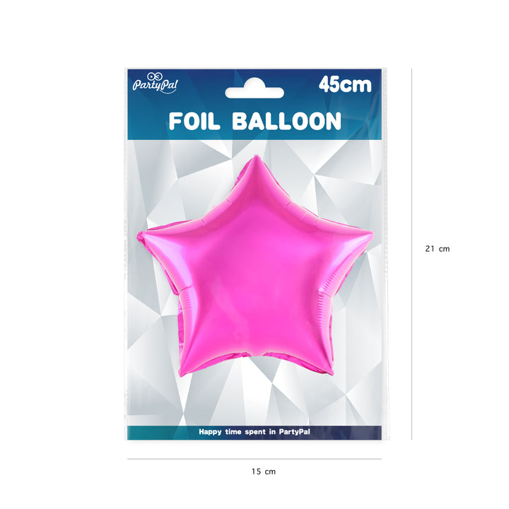 Balon foliowy Gwiazda fuksja 18cali