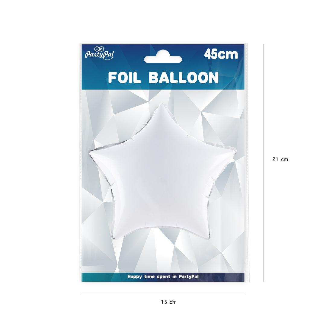 Balon foliowy Gwiazda biały 18cali