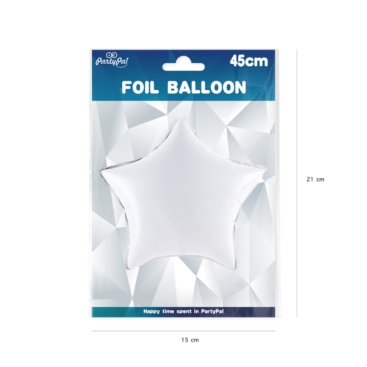 Balon foliowy Gwiazda biały 18cali