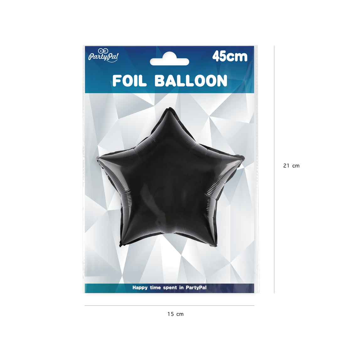 Balon foliowy Gwiazda czarny 18cali