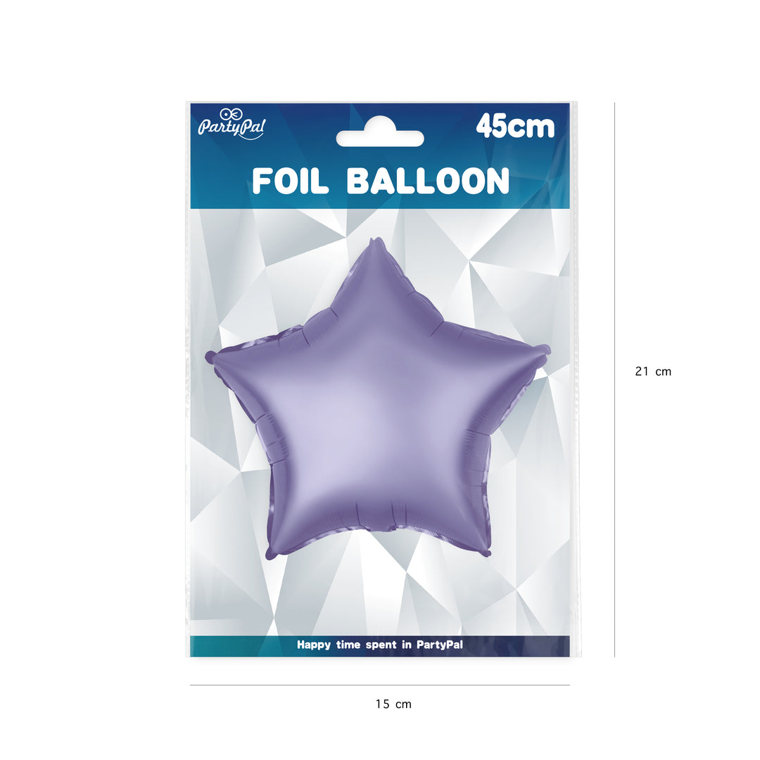 Balon foliowy Gwiazda matowy fioletowy 18cali