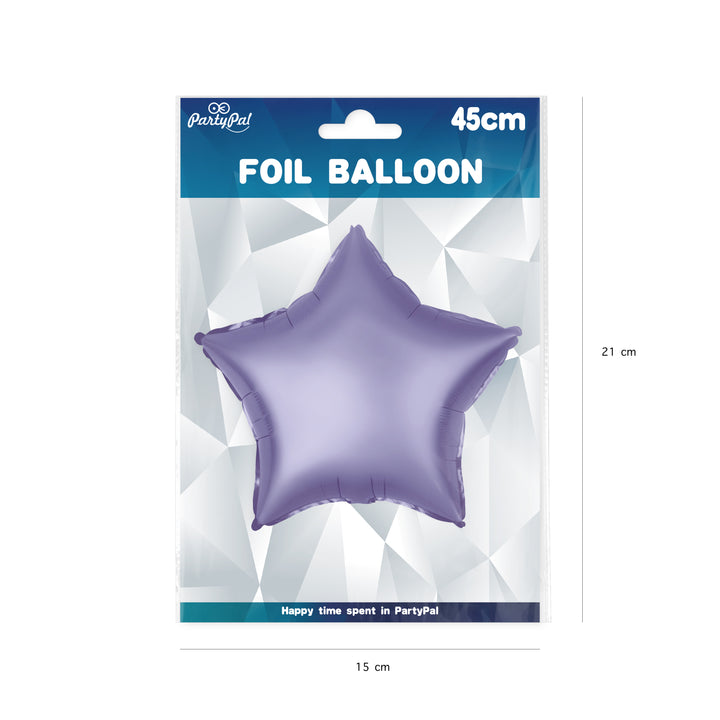 Balon foliowy Gwiazda matowy fioletowy 18cali