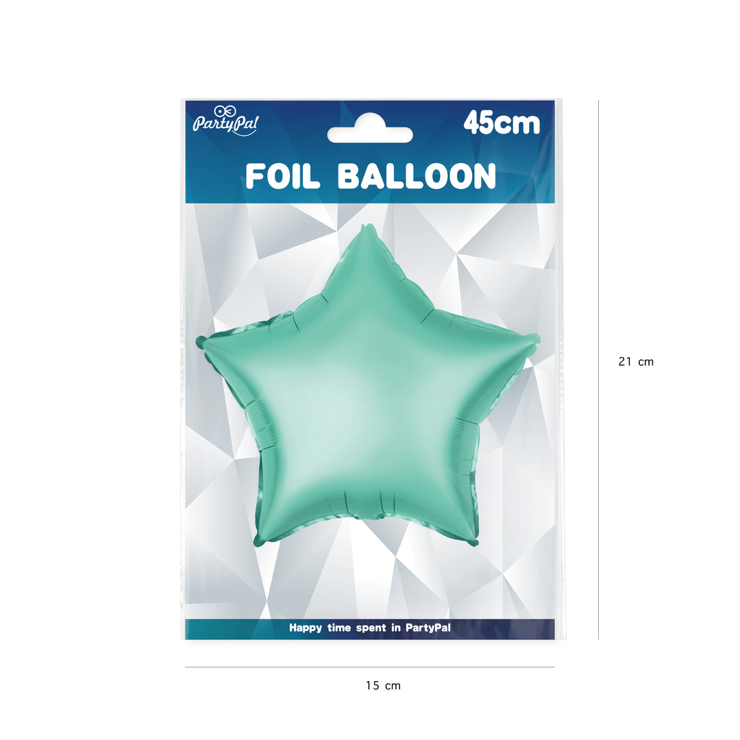 Balon foliowy Gwiazda matowy zielony 18cali