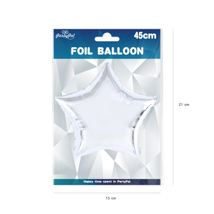 Balon foliowy Gwiazda srebrny 18cali