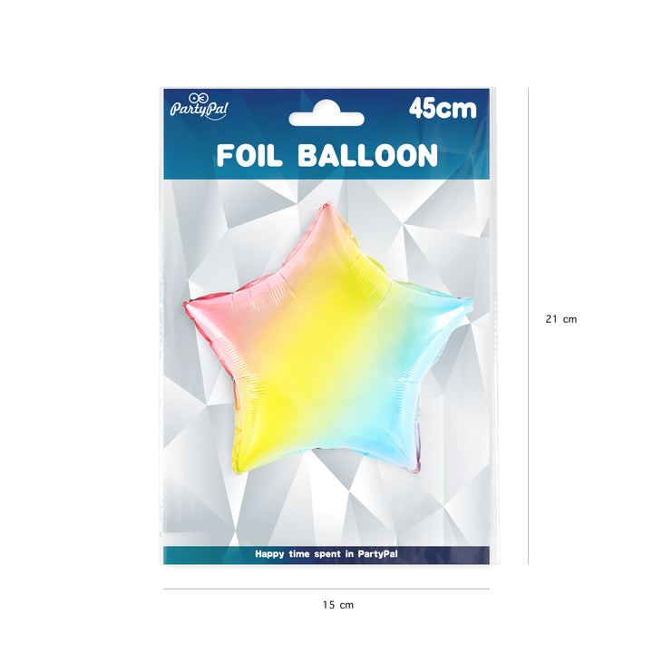 Balon foliowy Gwiazda kolorowy 18cali