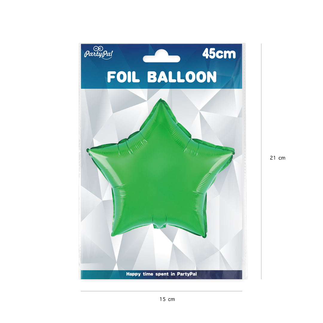 Balon foliowy Gwiazda zielony 18cali