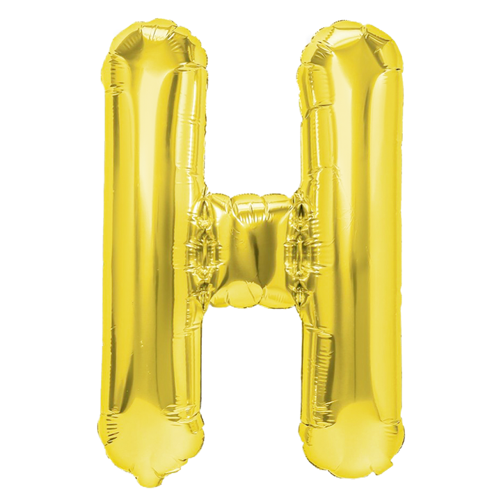 Balon foliowy litera H złoty 70cm L