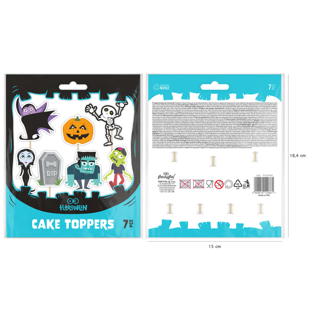 Toppery do babeczek Halloween Monsters opakowanie