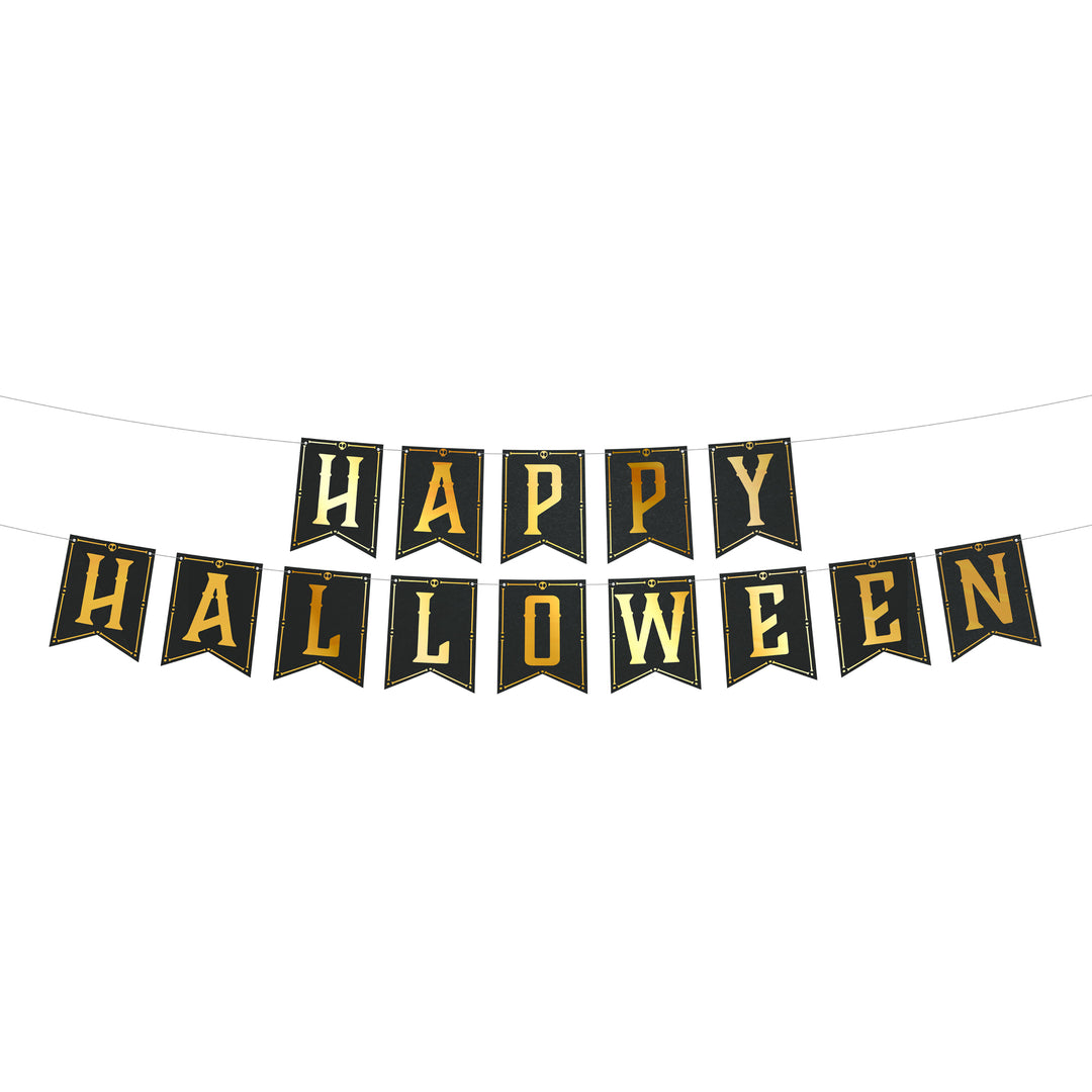 Baner Happy Halloween czarny