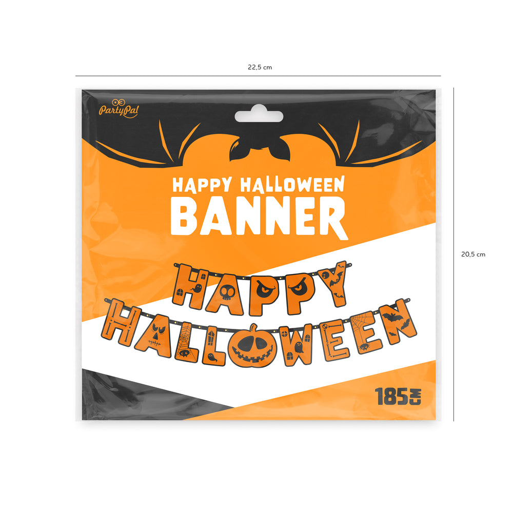 Baner Happy Halloween z dynią pomarańczowy opakowanie