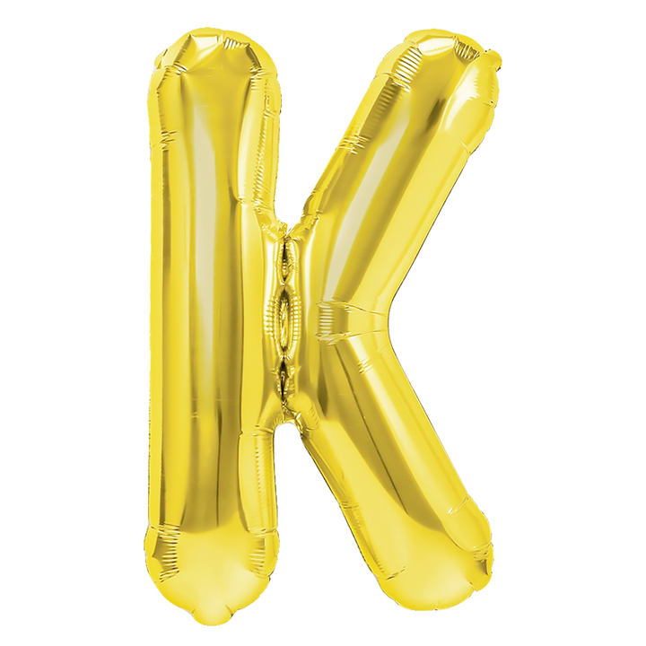 Balon foliowy litera K złoty 70cm L