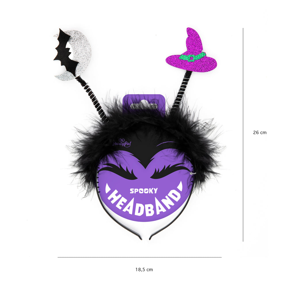 Opaska Halloween z nietoperzem i kapeluszem - opakowanie