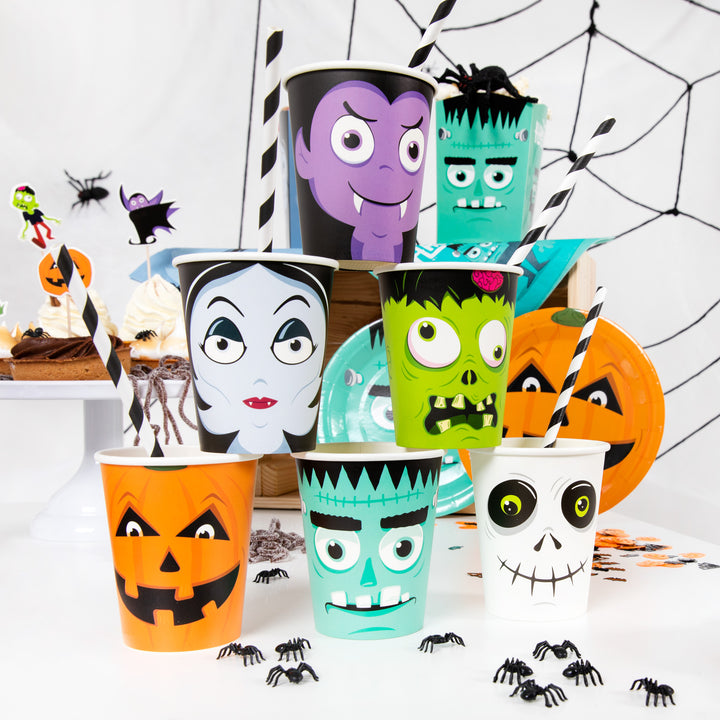 Kubki Halloween Monsters zestaw kompozycja