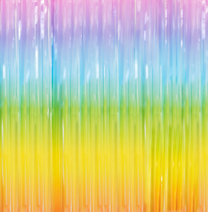 Kurtyna imprezowa tęczowa pastelowa 100x200cm