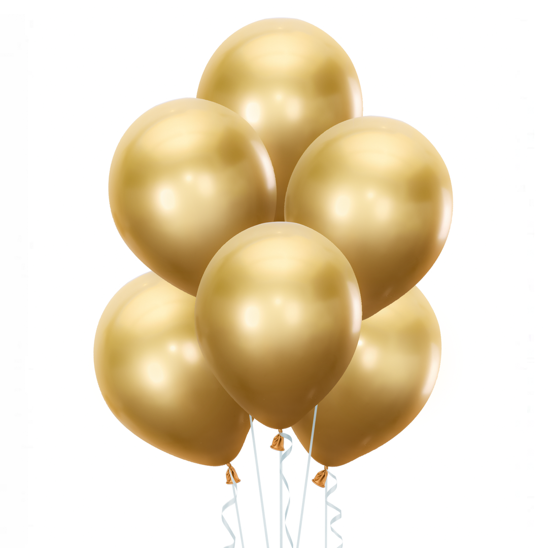 Balon Biodegradowalny chrom złoty 12cali 100szt.