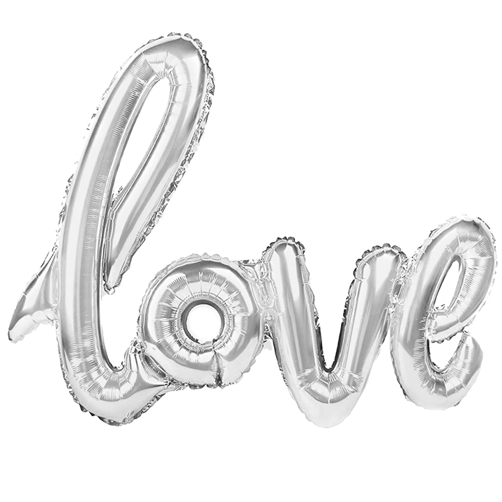 Balon foliowy napis love srebrny