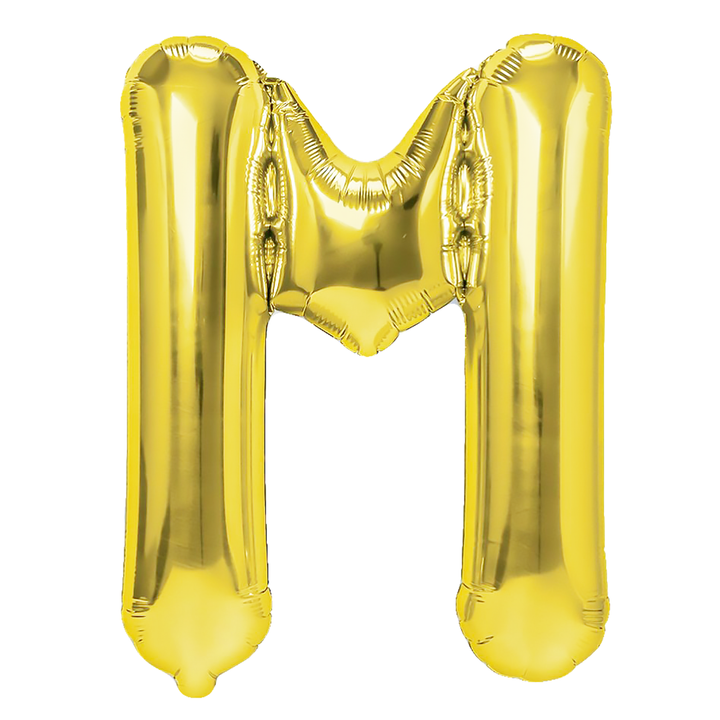 Balon foliowy litera M złoty 70cm L