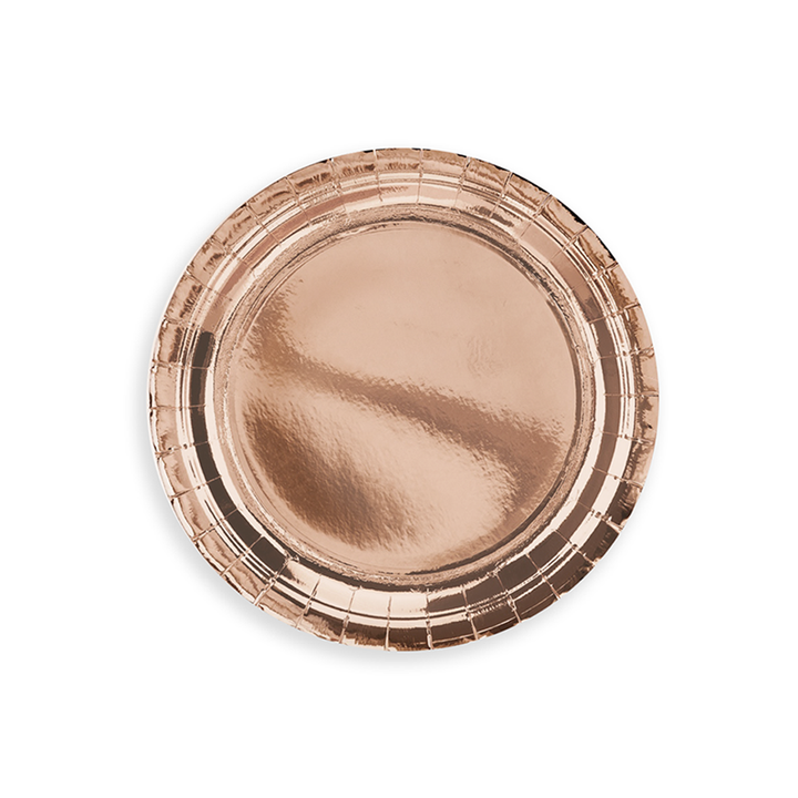 Talerzyki papierowe rose gold 7cali 6szt.
