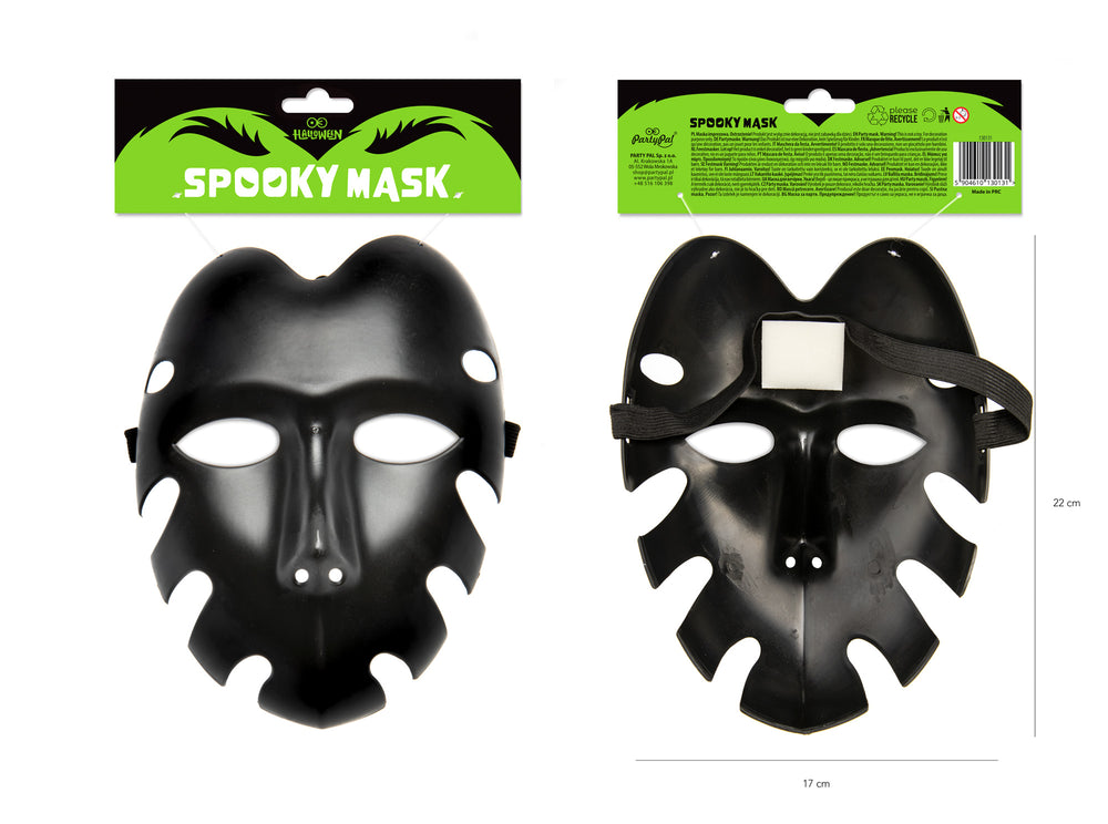 Maska Halloween czarna opakowanie