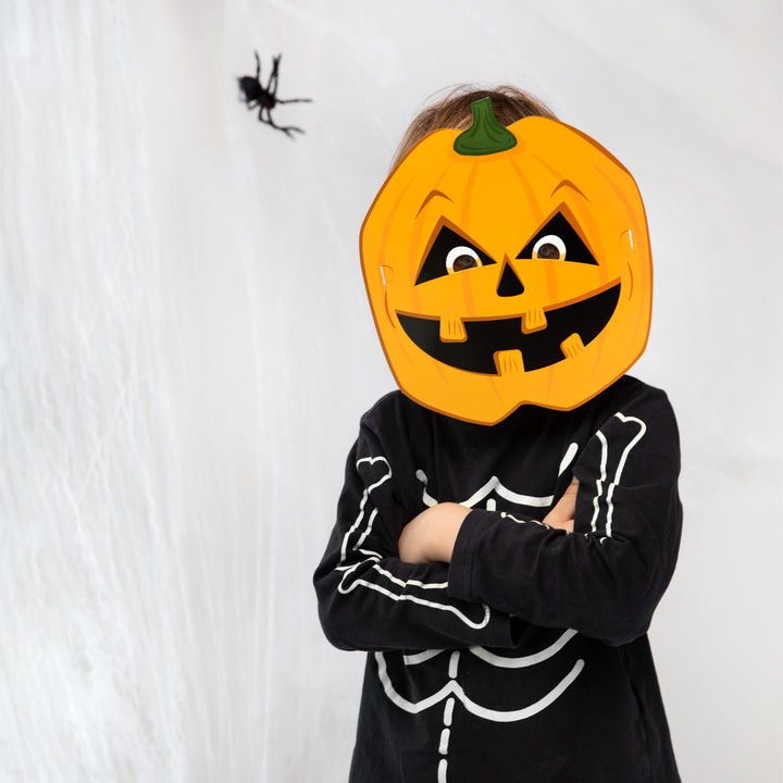 Maska papierowa Halloween Monsters dynia kompozycja