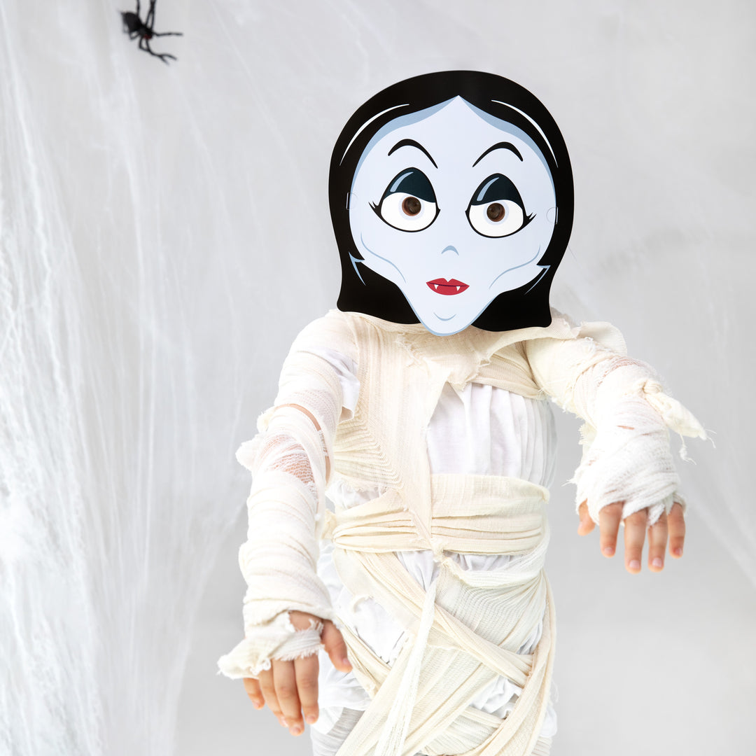 Maska papierowa Halloween Monsters wampirzyca kompozycja