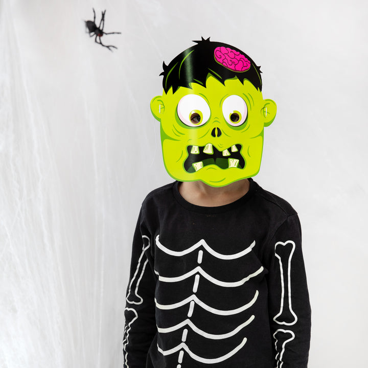 Maska papierowa Halloween Monsters zombie kompozycja