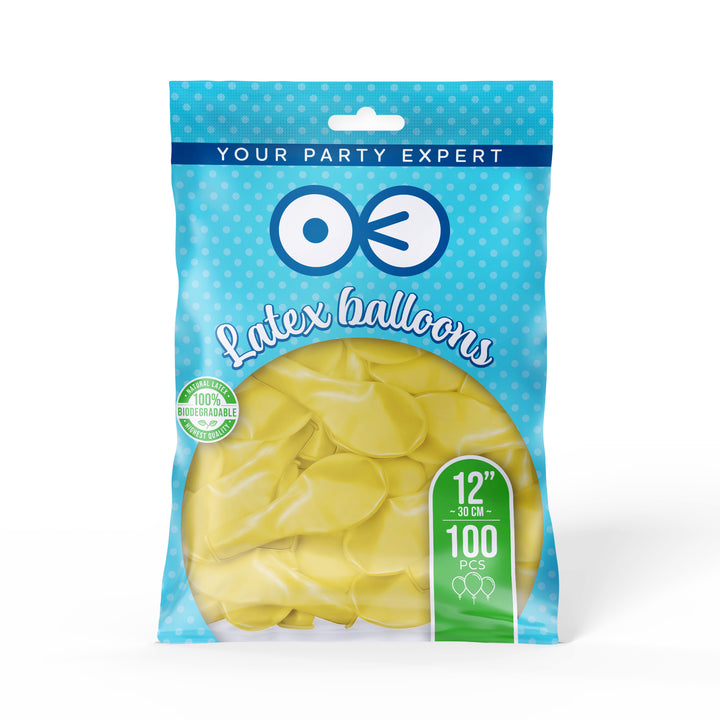 Biodegradowalny pastelowy żółty 12cali 100szt