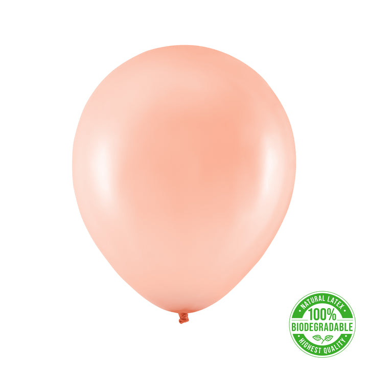 Balon Biodegradowalny metaliczny rose gold 12cali 100szt