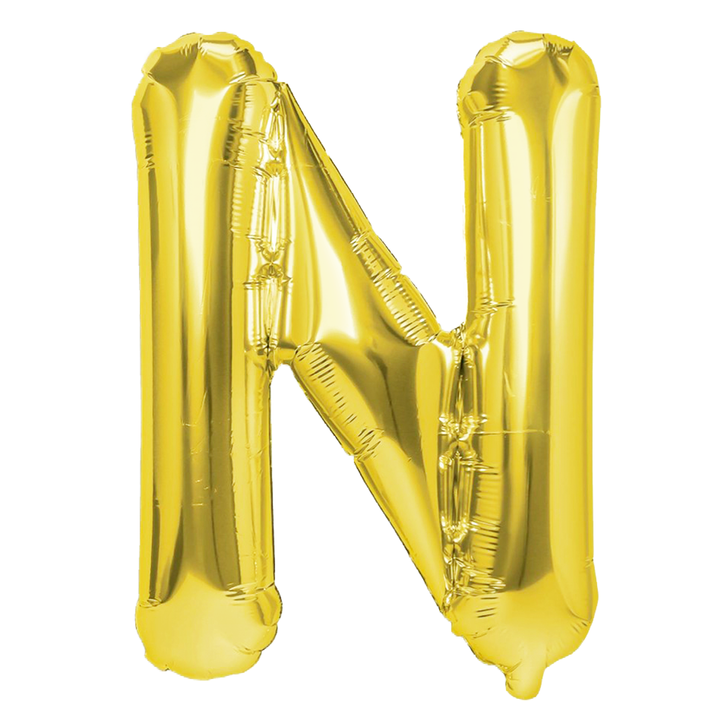 Balon foliowy litera N złoty 70cm L