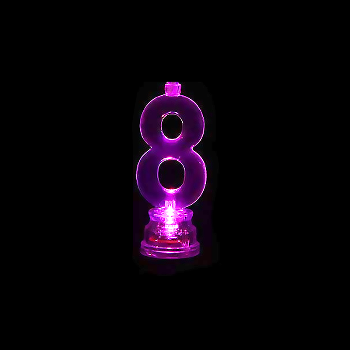 Świeczka cyfra LED 8
