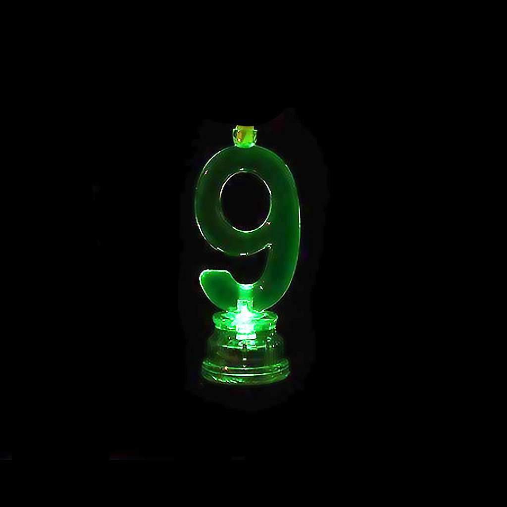 Świeczka cyfra LED 9