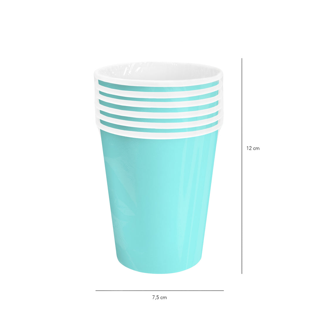 Kubek turkusowy 220ml 6szt.