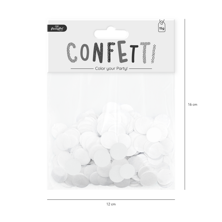 Konfetti papierowe 15 g - białe