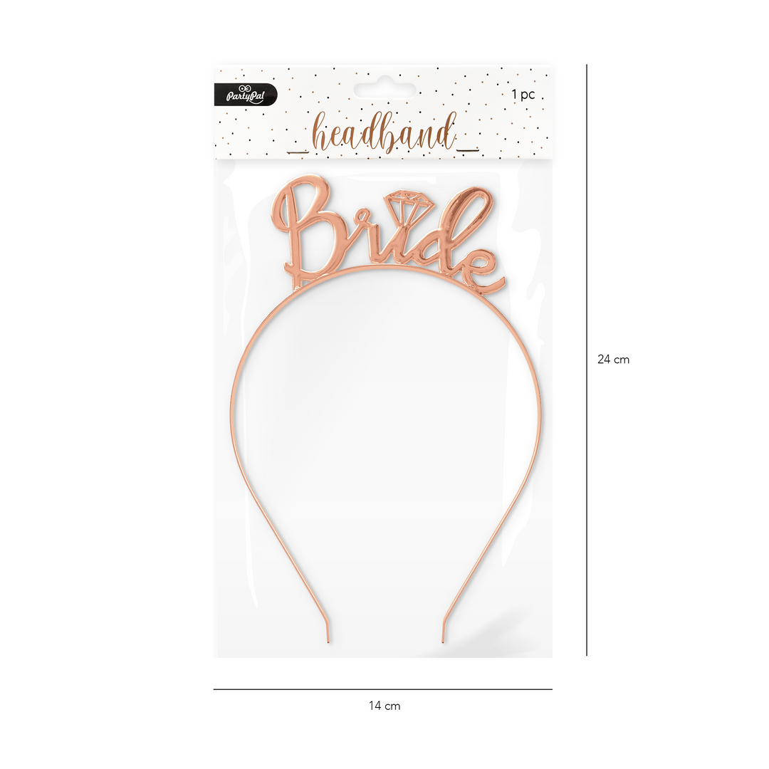 Opaska na wieczór panieński Bride rose gold