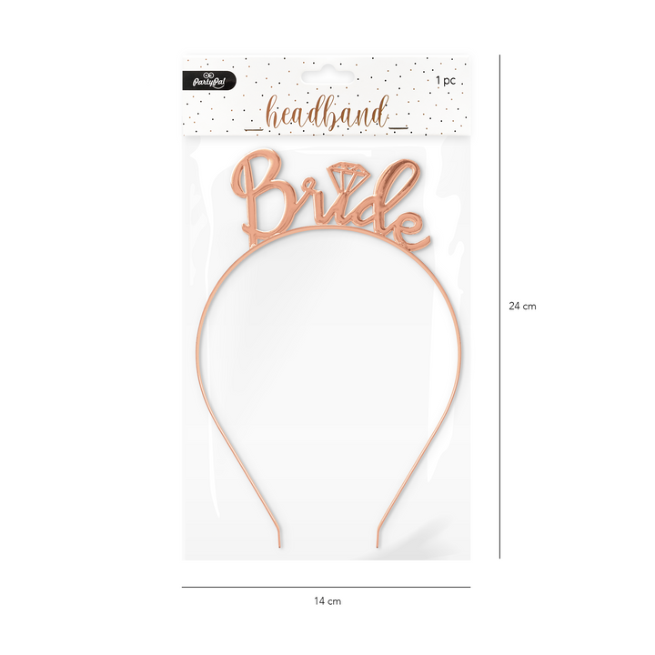 Opaska na wieczór panieński Bride rose gold