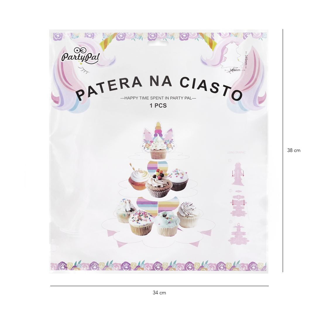 Patera na ciastka Jednorożec 41x34cm DIY