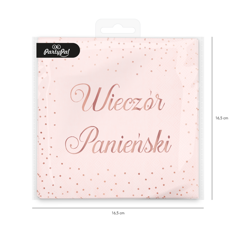 Serwetki z napisem Wieczór Panieński - opakowanie
