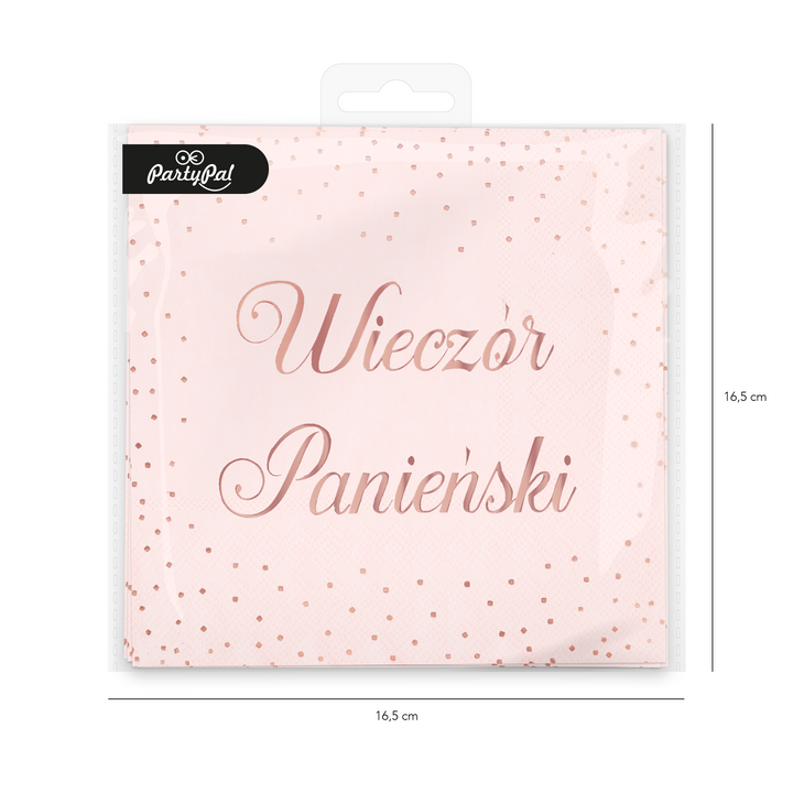 Serwetki z napisem Wieczór Panieński - opakowanie