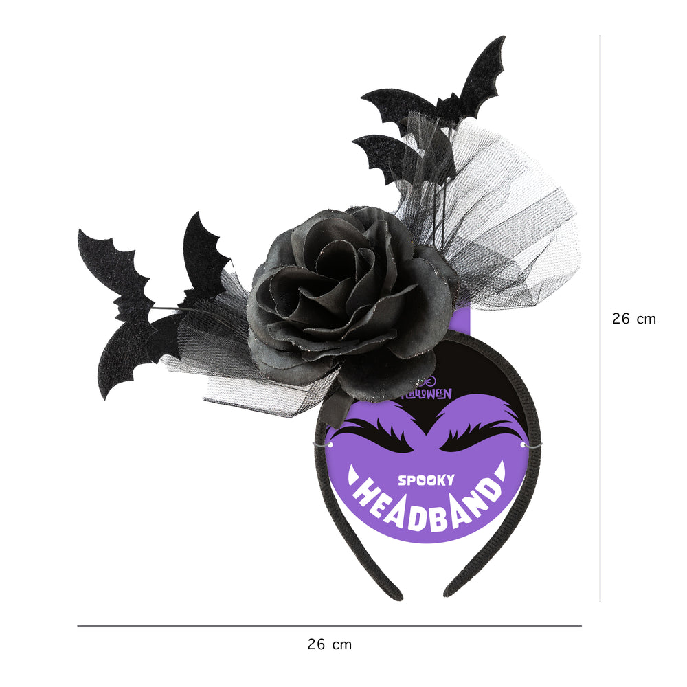 Opaska Halloween Róża Nietoperze opakowanie