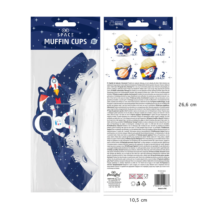 Papilotki do muffinek z kolekcji Kosmos - opakowanie
