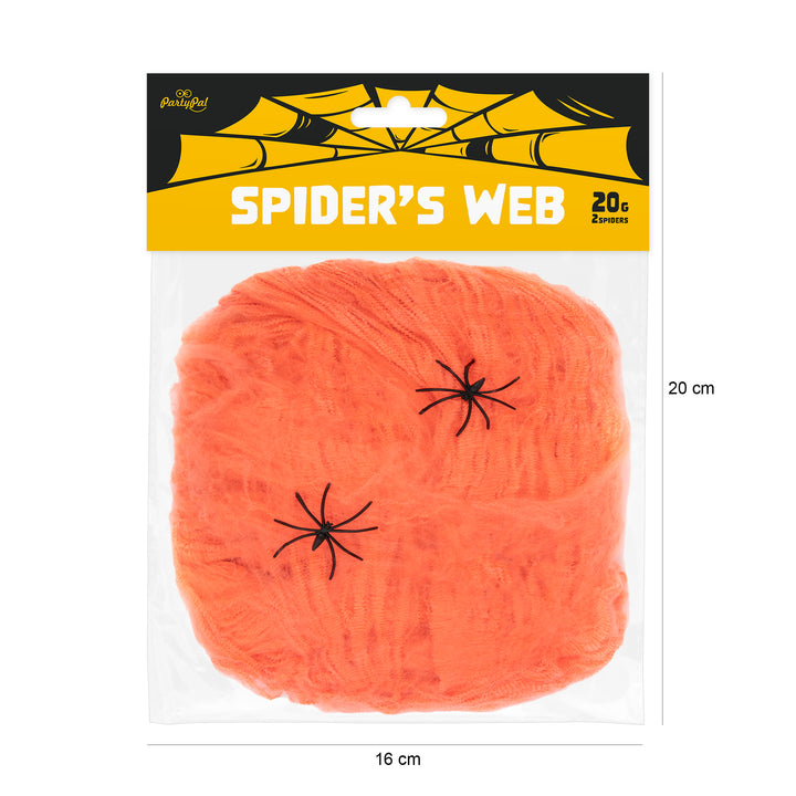 Pajęczyna Halloween pomarańczowa 20g