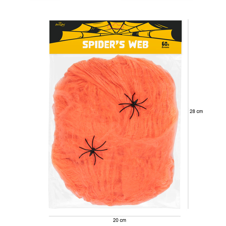 Pajęczyna Halloween pomarańczowa 60g