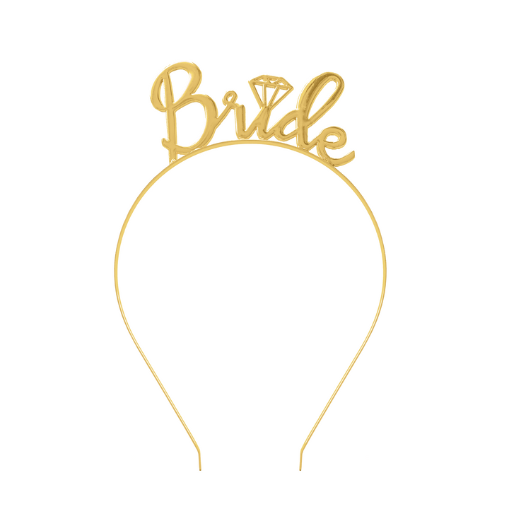 Opaska na wieczór panieński Bride złota