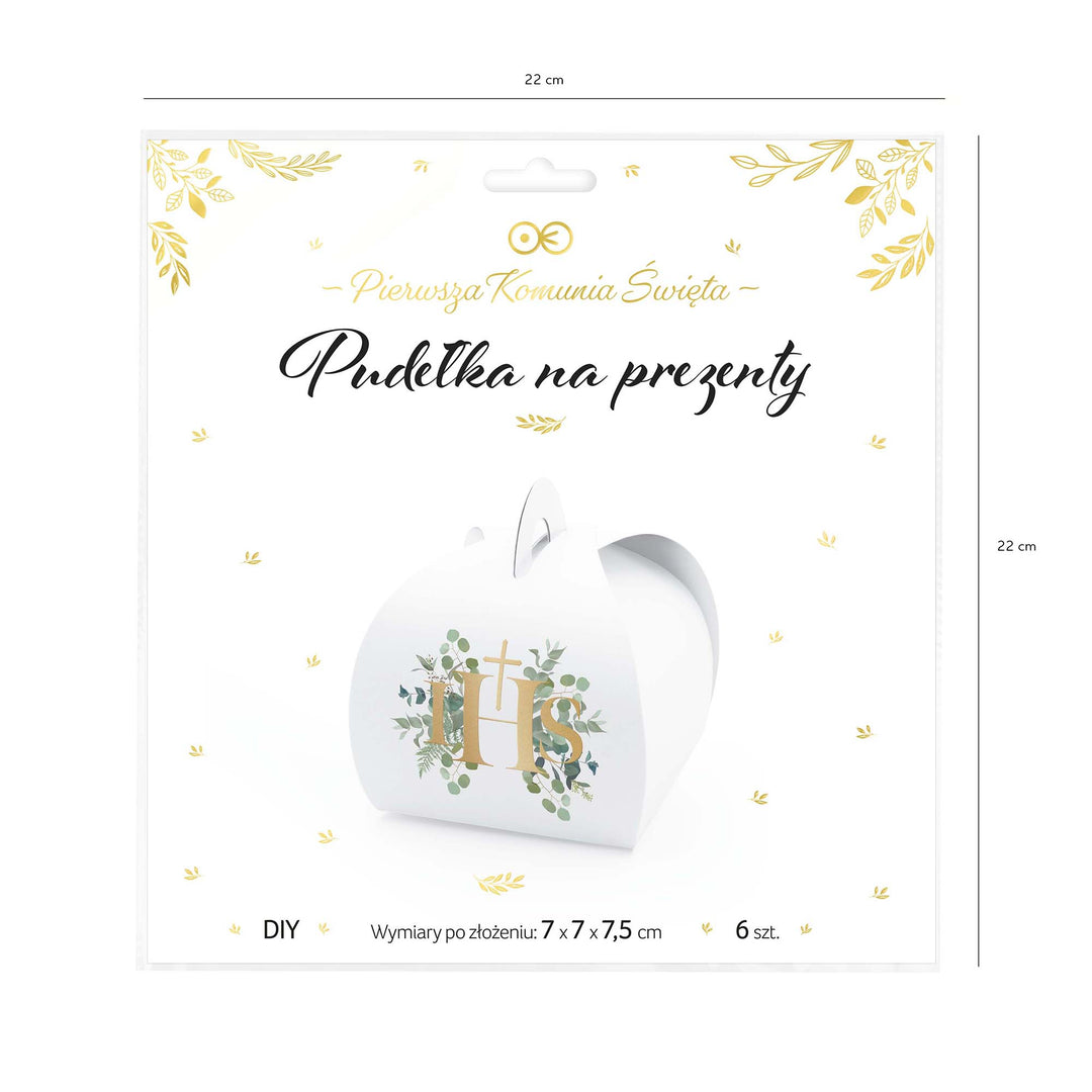Pudełko na prezent dla gości IHS Eukaliptus 6szt. DIY