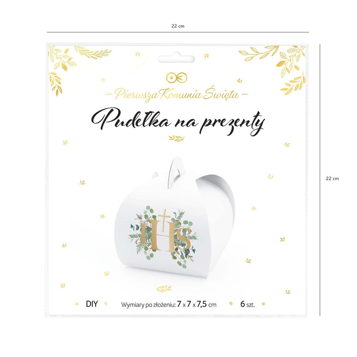 Pudełko na prezent dla gości IHS Eukaliptus 6szt. DIY