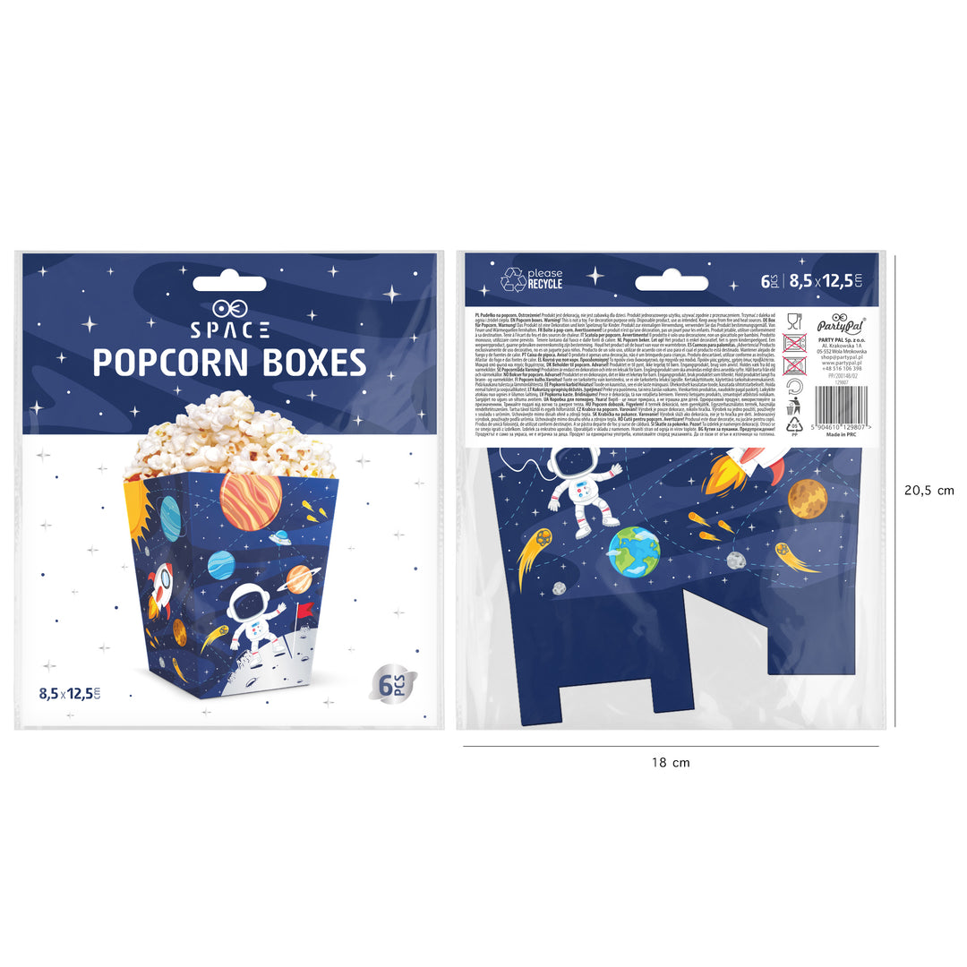 Pudełko na popcorn z kolekcji Kosmos - opakowanie