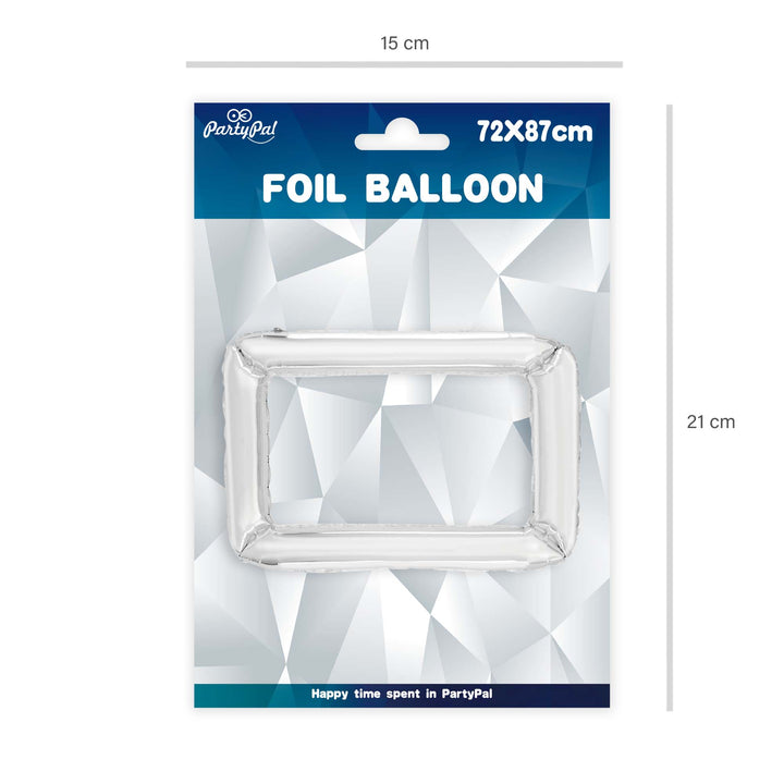 Balon foliowy Ramka srebrny 87x72cm
