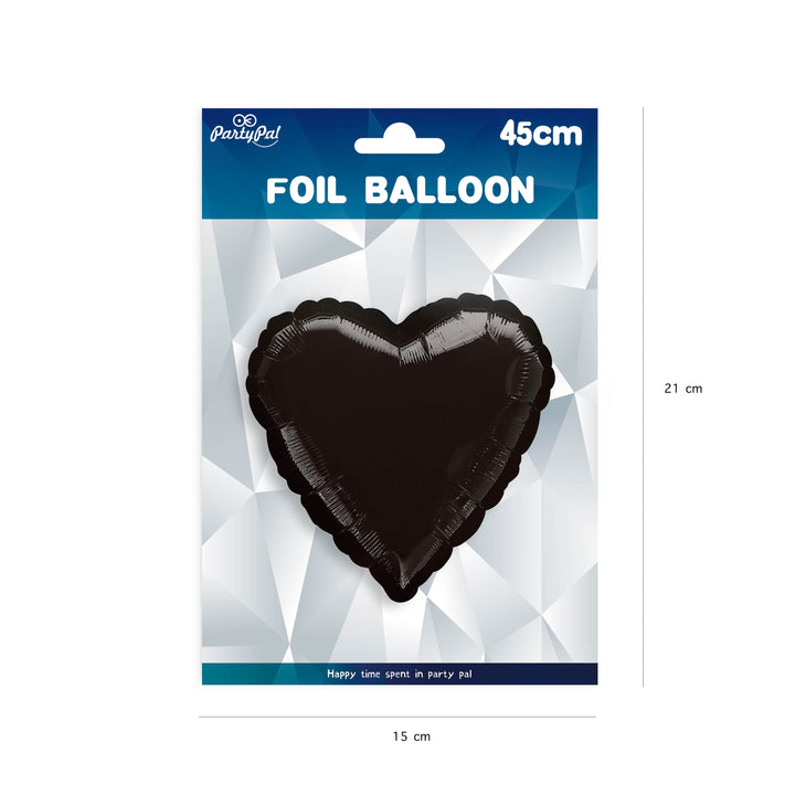 Balon foliowy Serce czarny 18cali