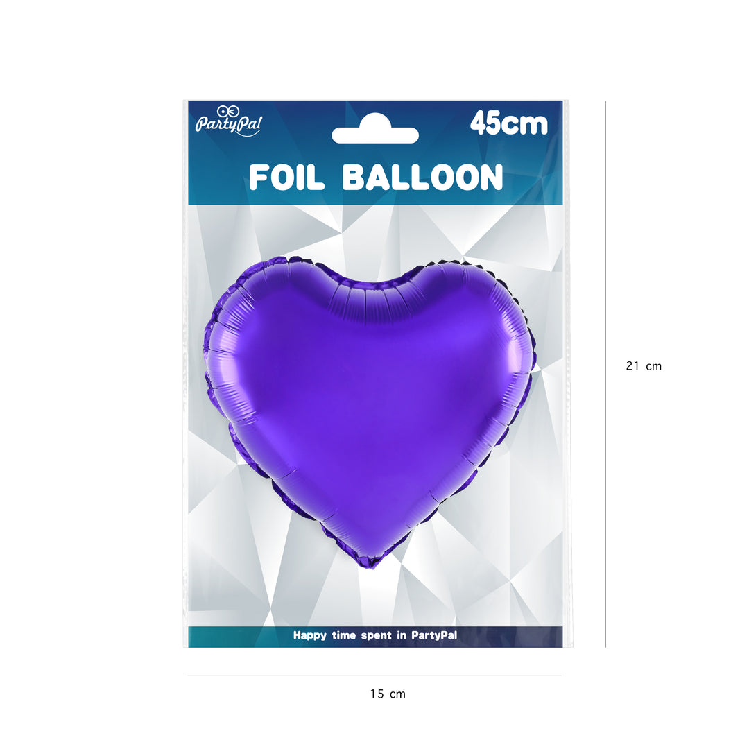 Balon foliowy Serce fioletowy 18cali