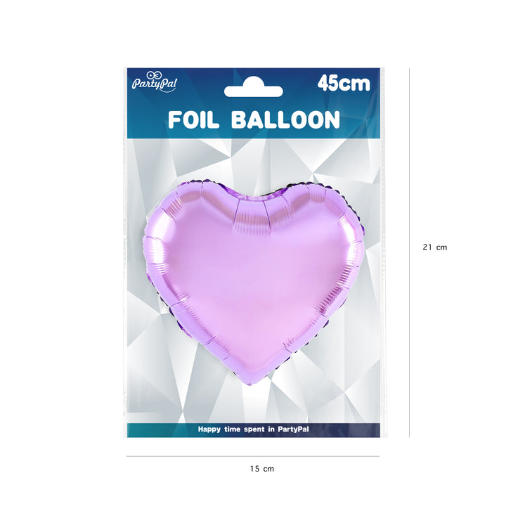 Balon foliowy Serce jasnofioletowy 18cali